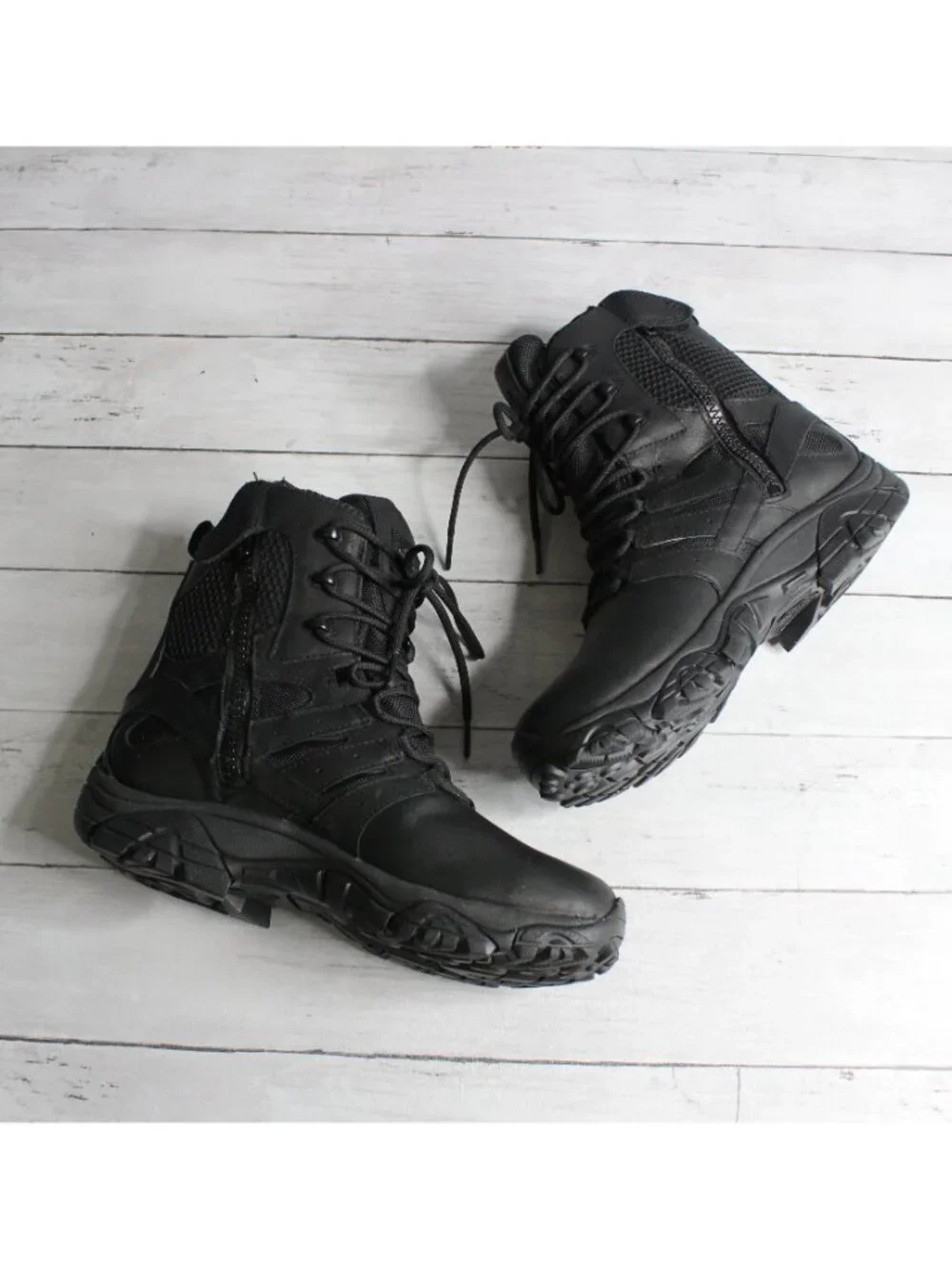 Merrell Men's Black Tactical Work Boots Size 8 Waterproof J45335 Moab Vibram